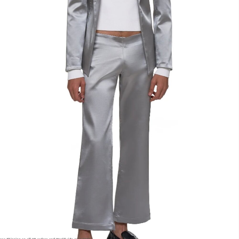 LUDOVIC DE SAINT SERNIN Suit Pants - Silver - Side Zip (Men)